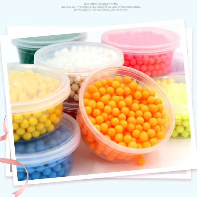 300pcs DIY Non-Iron Fuse Beads 3D Puzzle Toy Perler Hama Magic Water Sticky Beads Gift