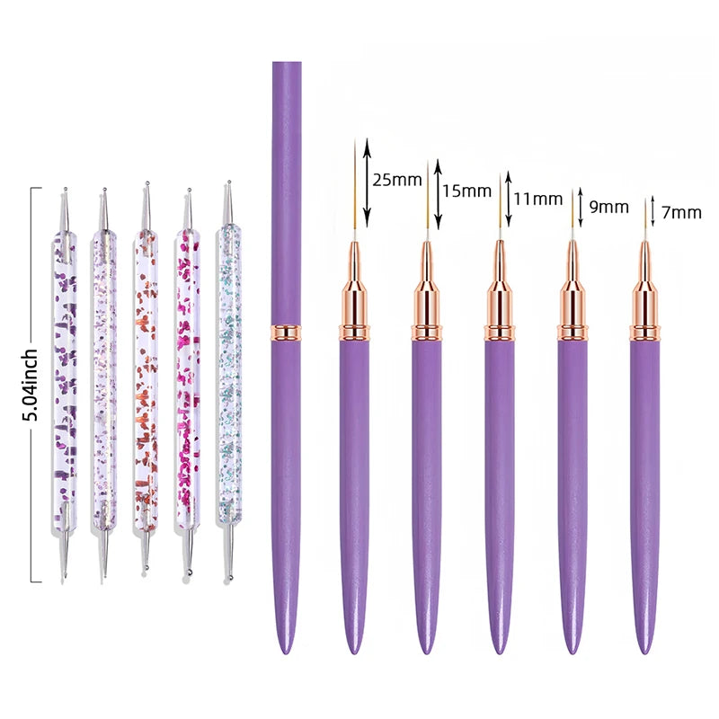CowLost | tools-nail-liner-brush-set-5pcs-uv-gel-manicure-tools |18