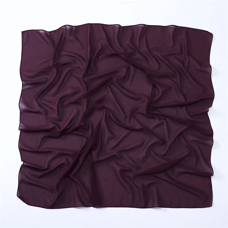 CowLost | 90-90cm-square-solid-color-women-chiffon-hijab |11