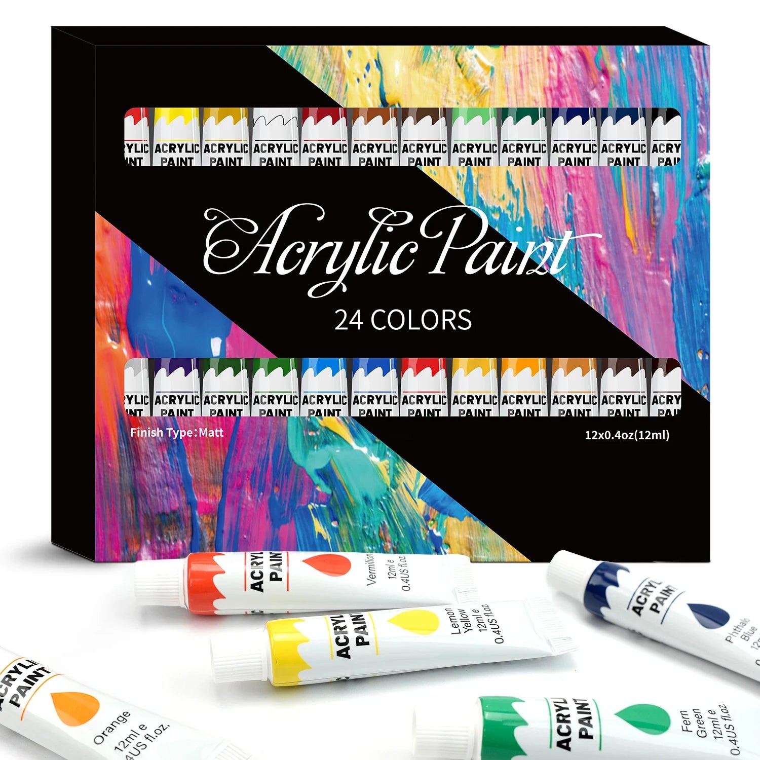 CowLost | painting-canvas-product_id-acrylic-paint-set-12-24-colors-12ml-non-toxic-for-canvas-wood-fabric-glass-rock |13