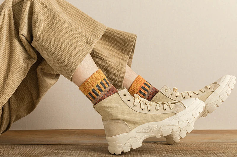 CowLost | sporting-goods-5-pairs-winter-vintage-thick-warm-socks |10