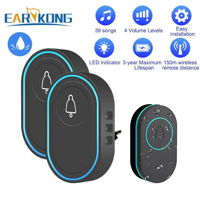 CowLost | intelligent-wireless-doorbell-home-welcome-doorbell-waterproof-300m-remote-smart-door-bell |17