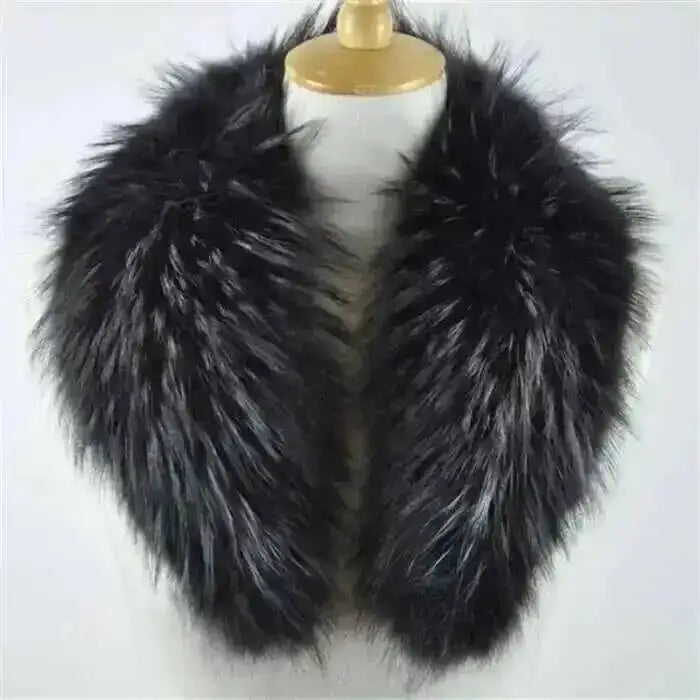 CowLost | natural-color-raccoon-fox-collar-scarf |17