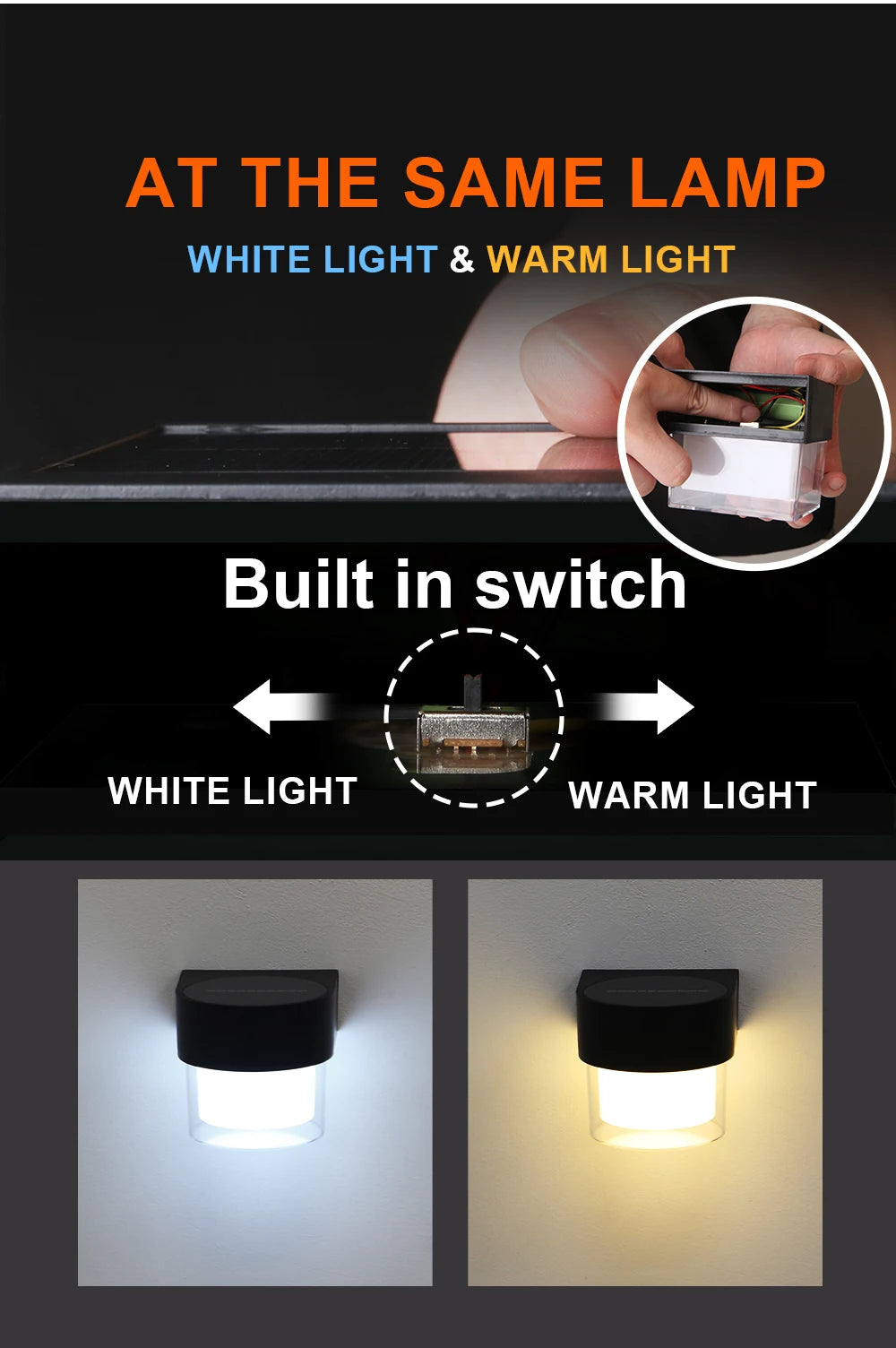 CowLost | seediq-solar-outdoor-wall-light-ip65-waterproof-led-facade-wall-lamp-4w-wireless-street-porch-garden-lighting |13