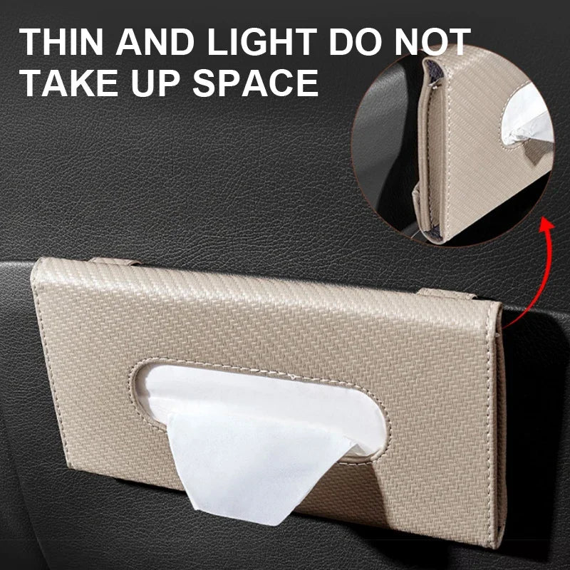 CowLost | tissue-paper-product_id-universal-car-sun-visor-tissue-box-storage-bag-carbon-fiber-sunshade-plate |6