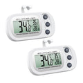 ORIA 2pcs Digital Waterproof Refrigerator Thermometer with Magnet and Hook, Max/Min Record