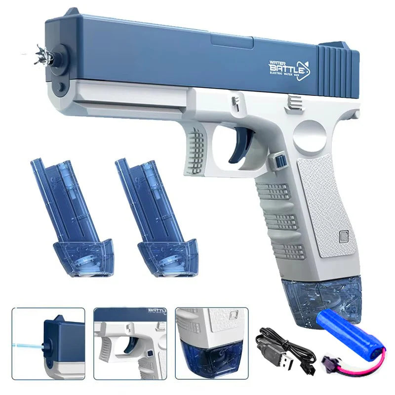 Portable Automatic Electric Burst Water Gun Toy for Kids Outdoor Play