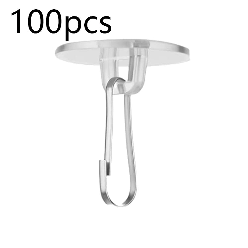 CowLost | 20-100pcs-transparent-utility-hooks-casual-style-strong-self-adhesive |18