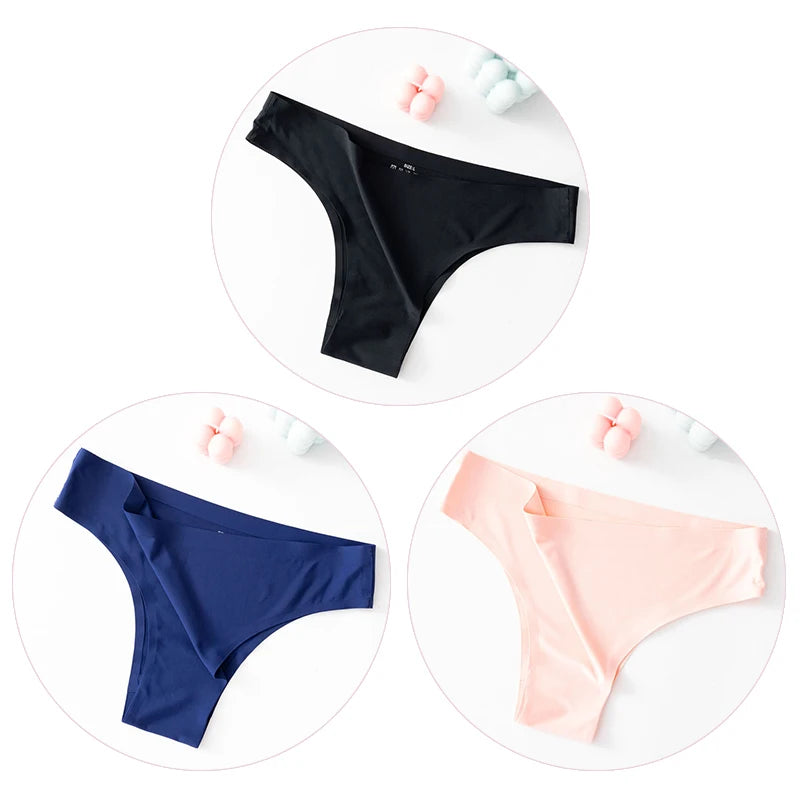 CowLost | 3pcs-set-womens-sexy-seamless-panties-female-ice-silk-underwear |15