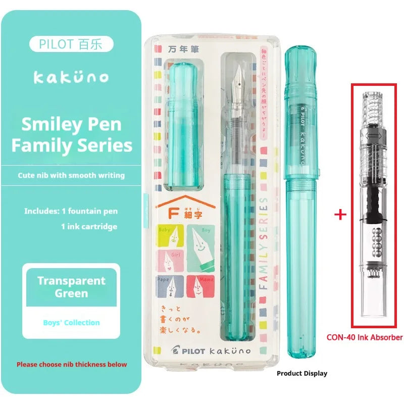 CowLost | product_id-pilot-kakuno-smile-family-series-transparent-fountain-pen-with-ergonomic-grip-for-kids |21