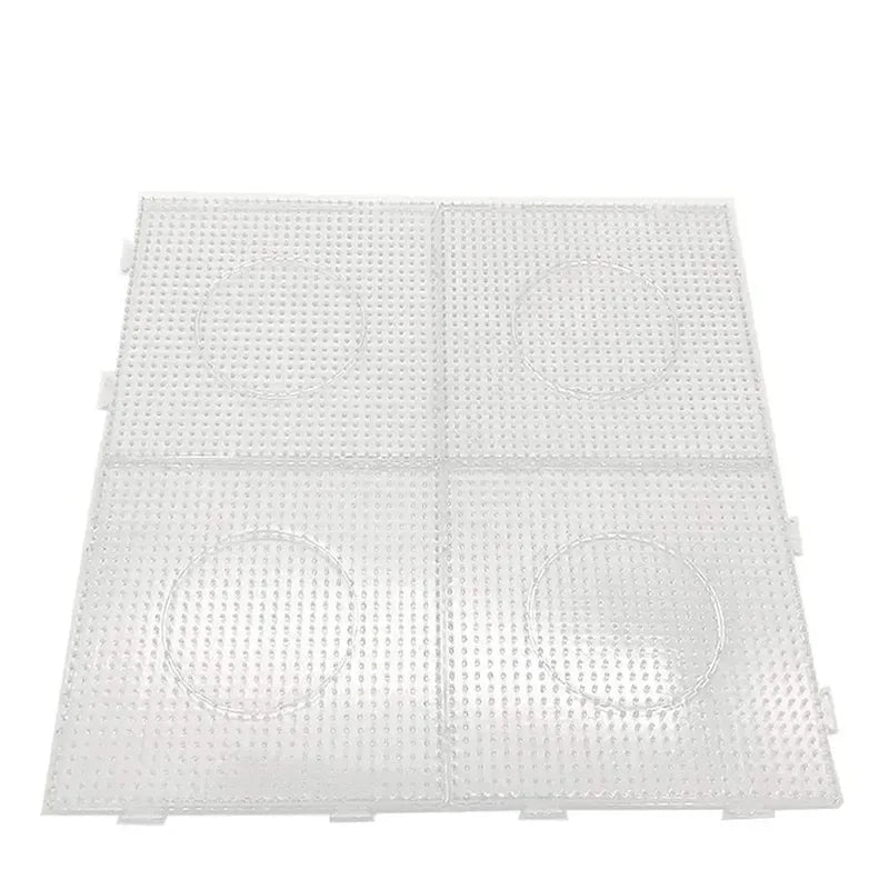 4PC 5mm Transparent Hama Beads Pegboard Template for Pixel Art DIY Puzzle