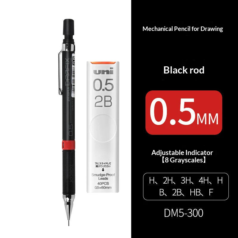 CowLost | product_id-zebra-dm5-300-mechanical-pencil-set-0-3-0-5-0-7-0-9mm-break-resistant-for-technical-drawing-and-school-use |17