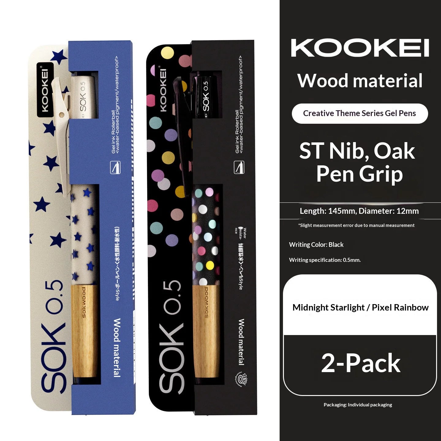 CowLost | product_id-kookei-gel-pen-with-oak-wood-handle-smooth-0-5mm-st-nib-fast-dry-ink-polka-dot-design-for-students-professionals |34
