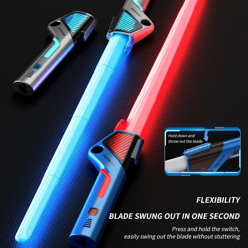 Children's Colorful Telescopic Glowing Music Laser Sword 2-in-1 Rotating Light Toy
