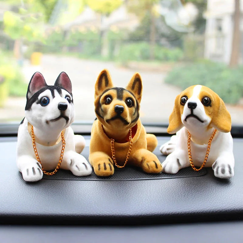 CowLost | car-doll-husky-beagle-st-bernard-shepherd-shake-head-dog-decoration-car-interior-decoration-cute-creative-gift-tabletop-ornament |1