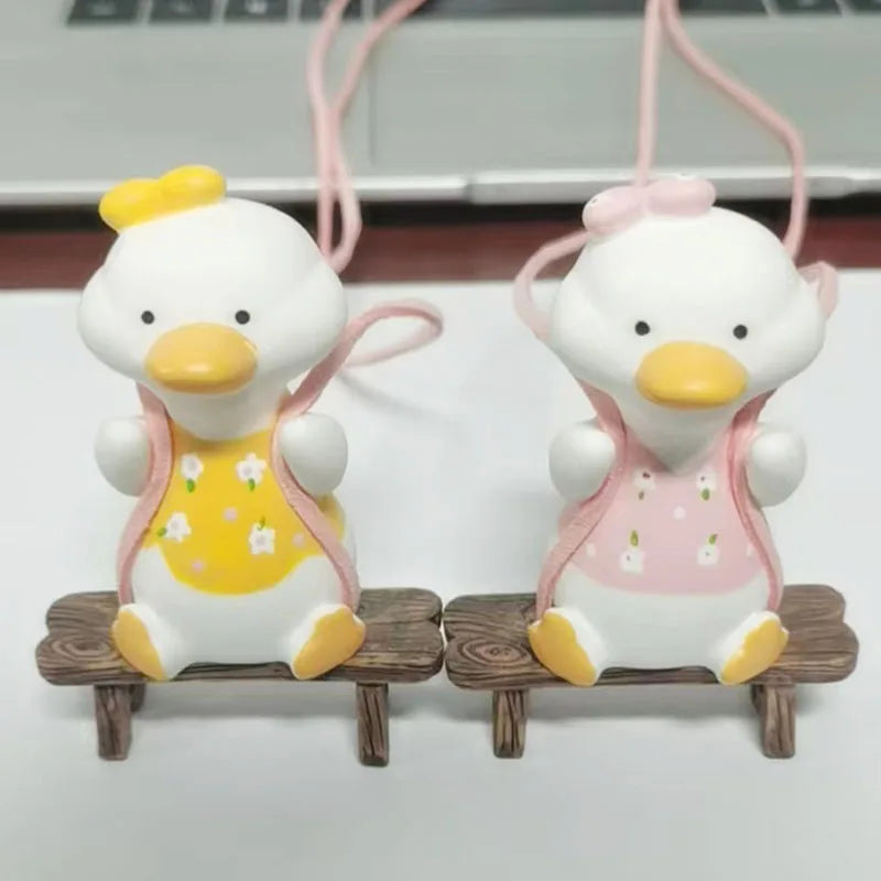 CowLost | product_id-gypsum-bowknot-duck-pendant-car-rearview-mirror-swing-gift |4
