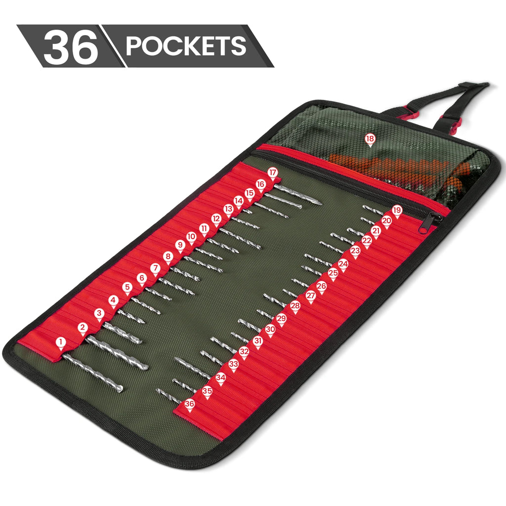 CowLost | product_id-tool-roll-bag-36-pockets-heavy-duty-1680d-oxford-cloth-with-adjustable-buckle-and-zippered-pouch |3