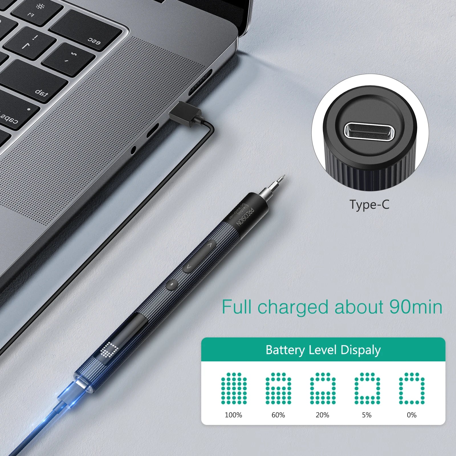 ORIA 50-in-1 Cordless Rechargeable Electric Precision Screwdriver Set for Phone Laptop Glasses Repair