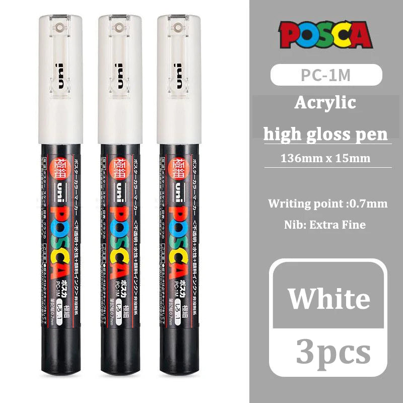 CowLost | product_id-uni-posca-permanent-acrylic-markers-white-black-gold-silver-art-supplies |14