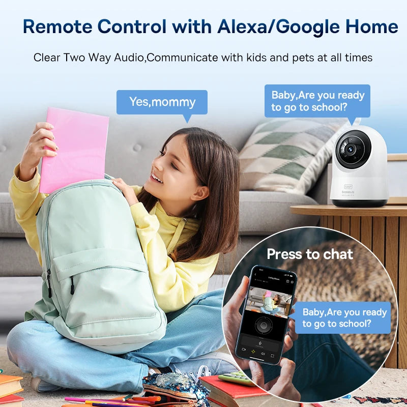 CowLost | baseus-5mp-3k-wifi-ip-camera-2-4g-5g-wireless-indoor-security-protection |6