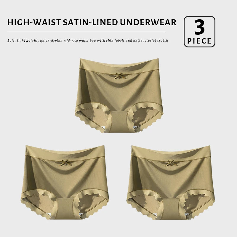 CowLost | product_id-fallsweet-women-s-seamless-high-rise-plus-size-ice-silk-boyshort-panties-3-pack |12