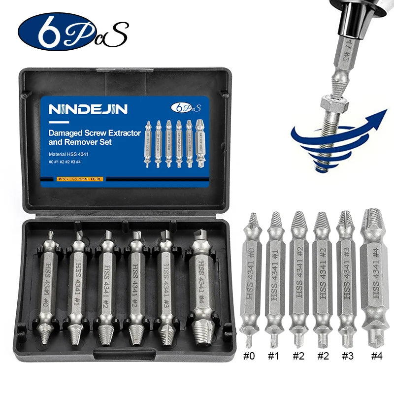 CowLost | nindejin-4-5-6pcs-damaged-screw-extractor-drill-bit-extractor |21