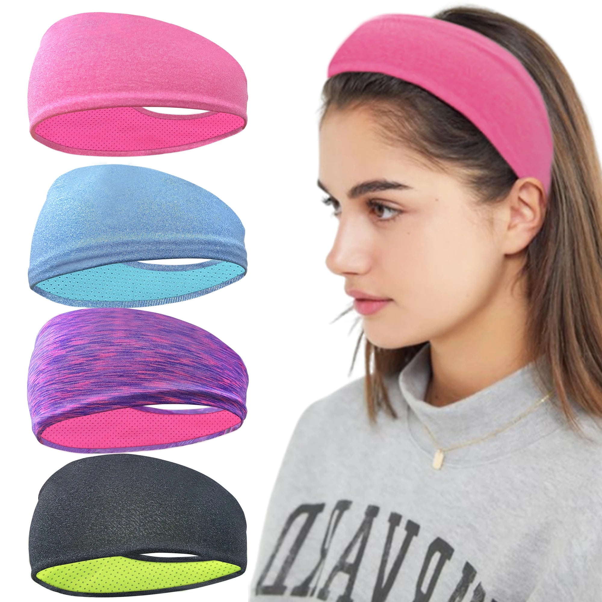 CowLost | 4-5pcs-sweatband-for-men-women-elastic-sport-hairbands |14