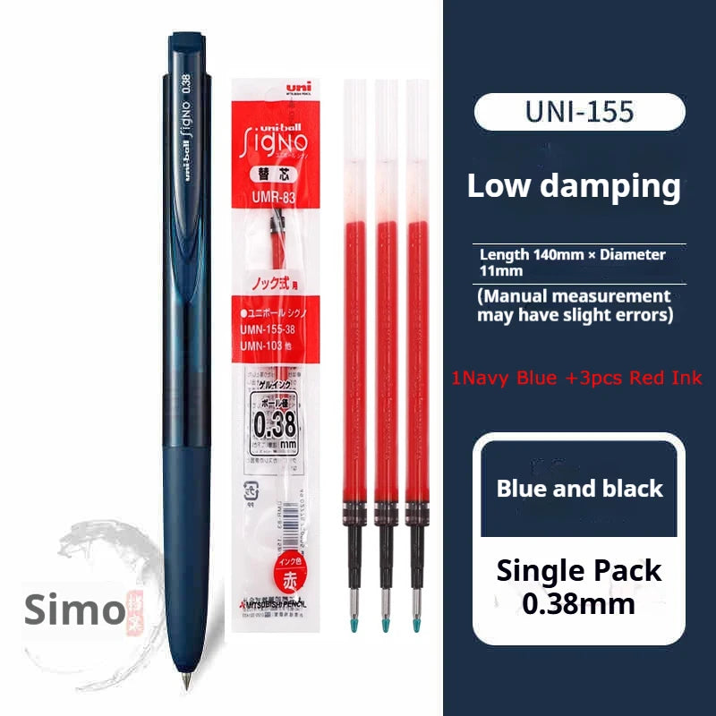 CowLost | product_id-mitsubishi-uni-signo-umn155-gel-pen-0-38-0-5mm-black-red-blue-quick-dry-smooth-low-friction |41