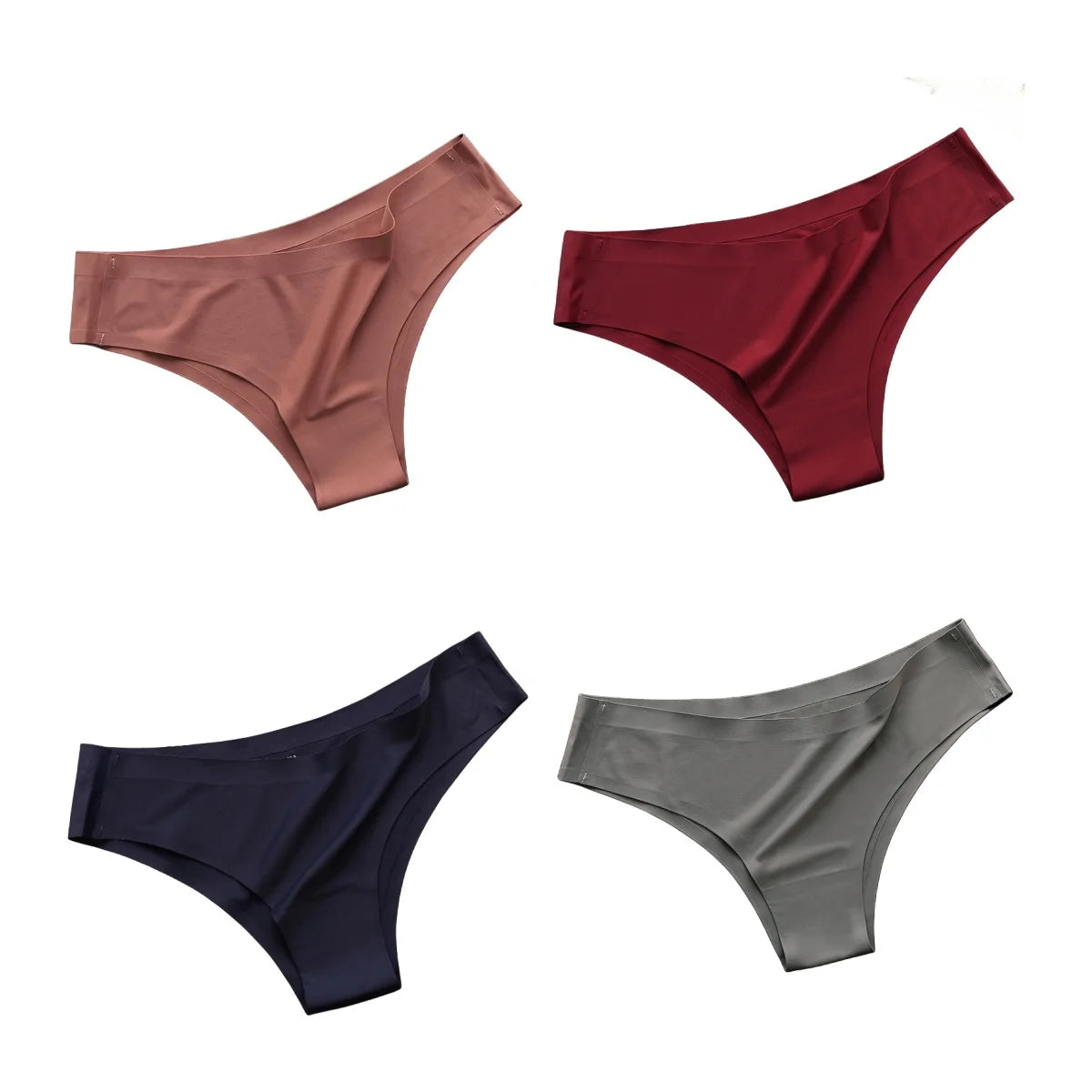 CowLost | product_id-4pcs-women-s-ice-silk-low-rise-brazilian-briefs-soft-breathable-panties-m-xl |28