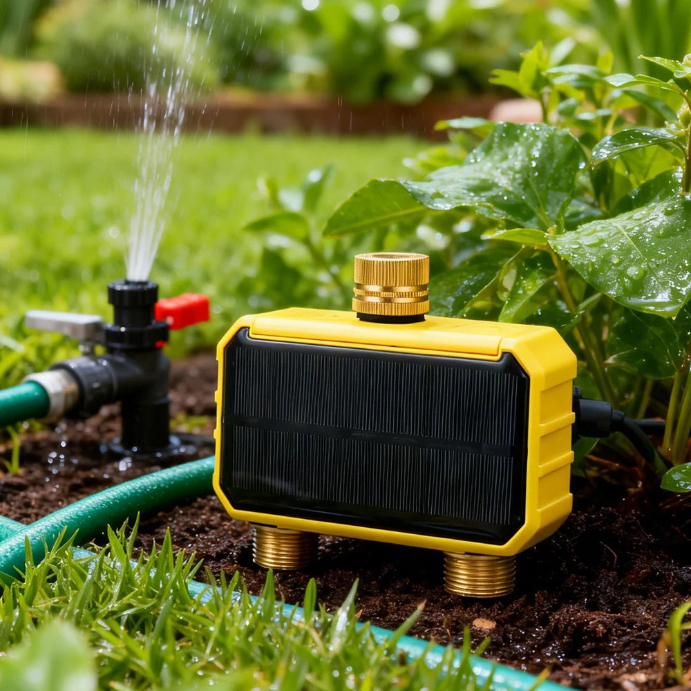WiFi Solar Irrigation Timer 1/2/4 Outlet Smart Watering Controller for Garden Greenhouse