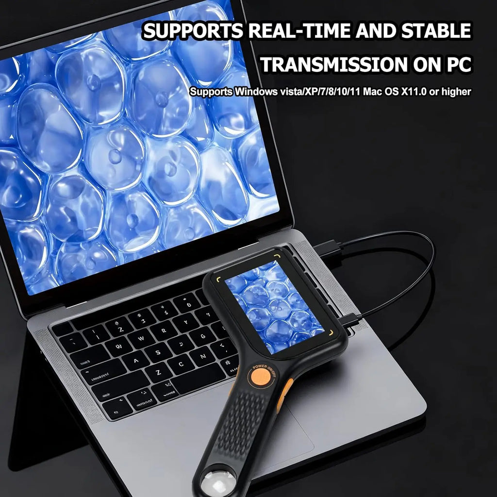 CowLost | 500x-handheld-microscope-3-0-inch-screen-with-magnifying-glass-portable-electronic-repair-microscopes-support-photoes-and-video |5
