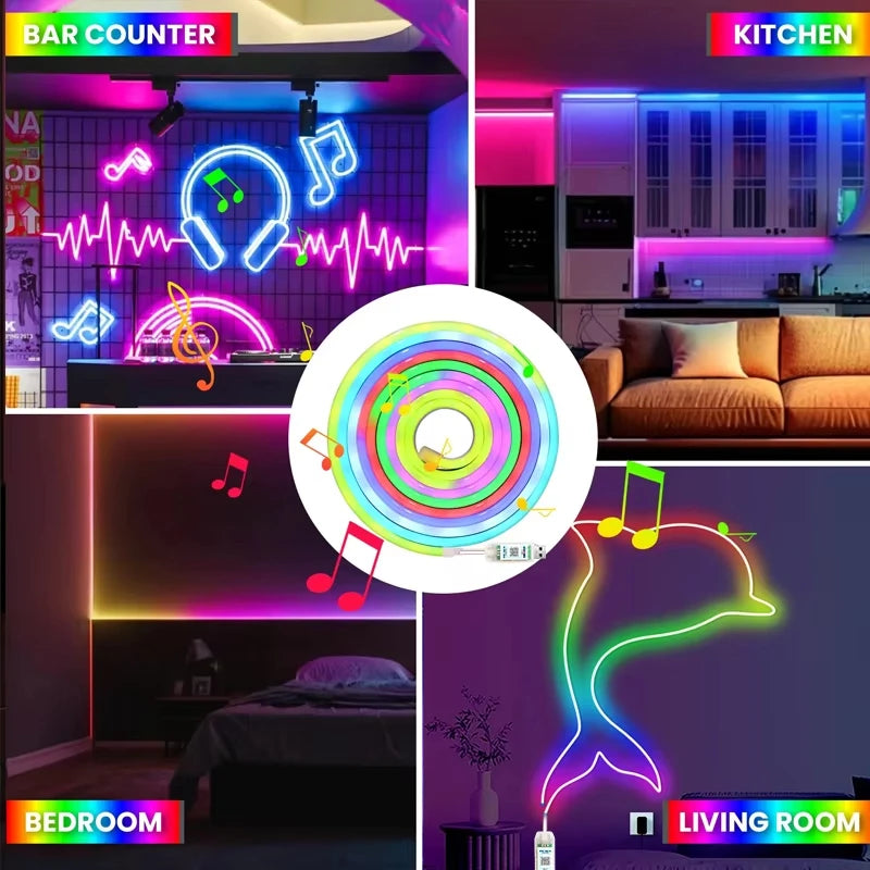 CowLost | light-ropes-strings-product_id-rgbic-neon-led-strip-light-5v-usb-bluetooth-music-sync-waterproof-tape-for-gaming-room-party-decoration |6