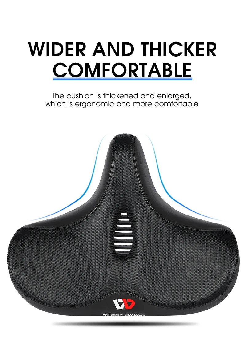 CowLost | west-biking-widen-bicycle-saddle-ergonomic-thick-comfortable-bike-saddle-shock-absorbtion-mtb-e-bike-cushion-bicycle-accessories |10