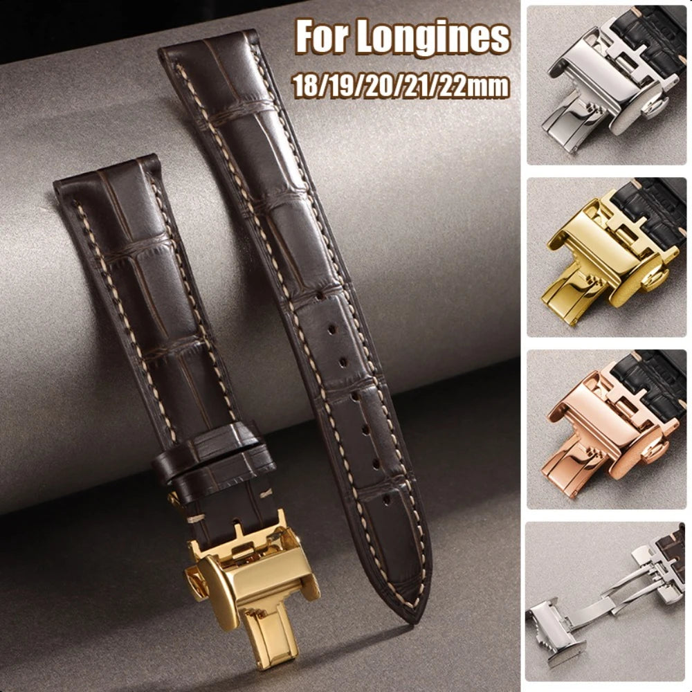 CowLost | watch-bands-product_id-longines-cowhide-leather-watch-strap-with-butterfly-buckle-universal-replacement-18-22mm |1
