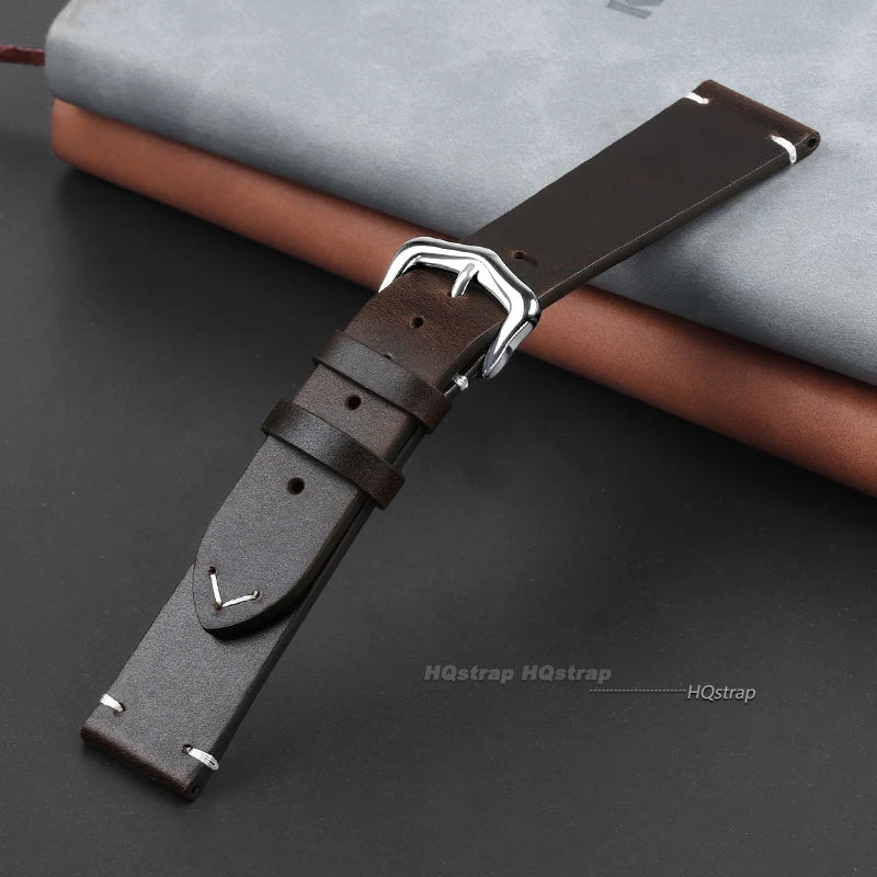 CowLost | product_id-genuine-cowhide-leather-watch-strap-18-24mm-oil-wax-discoloration-retro-wristband |24
