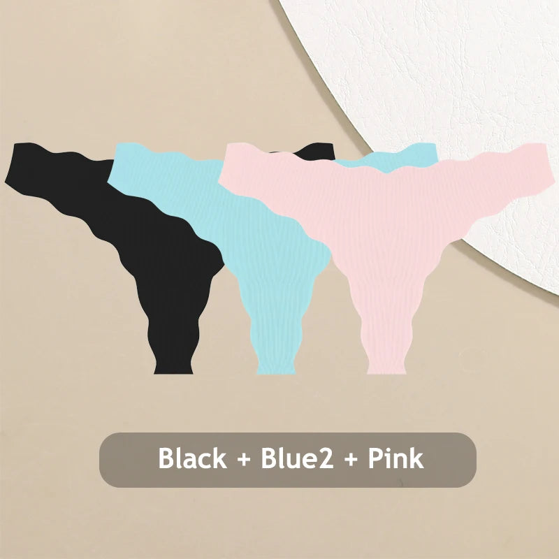 CowLost | activewear-pants-3pcs-women-seamless-ice-silk-ultra-thin-soft-low-rise-panties-set |26