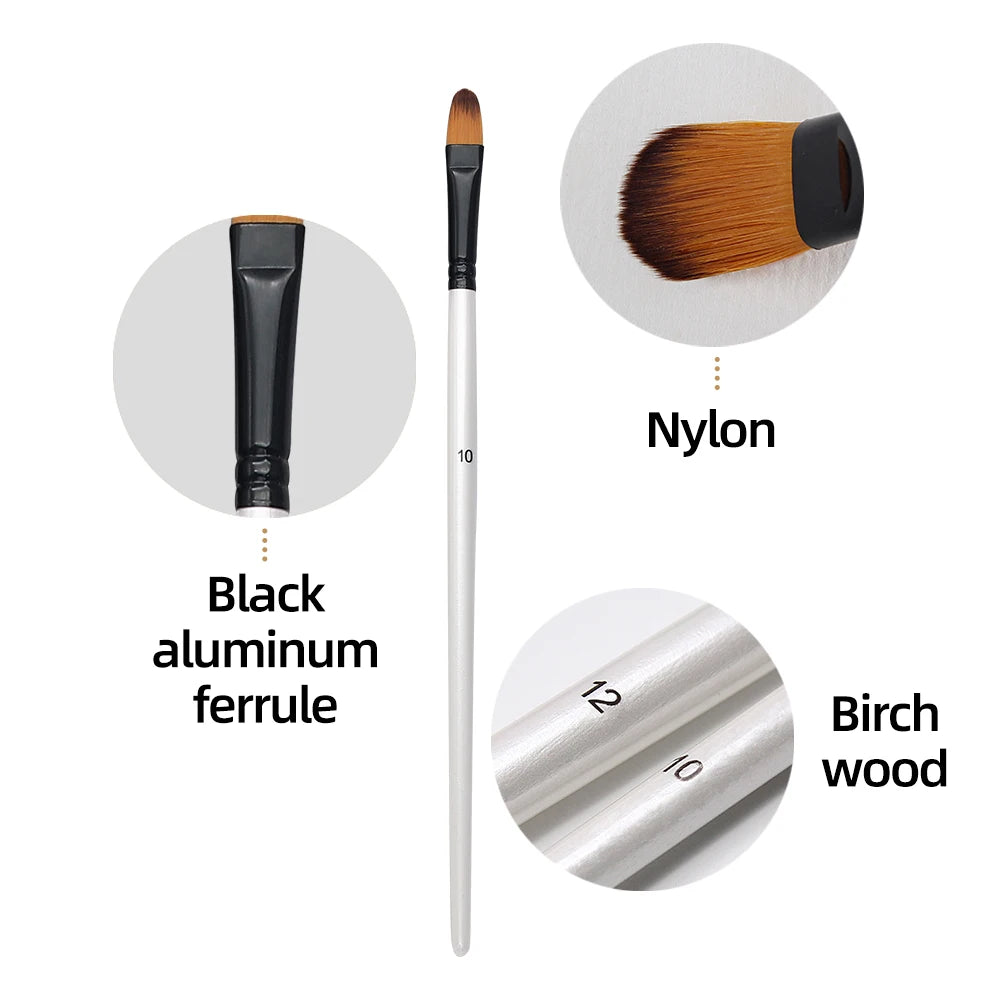 CowLost | 12-piece-nylon-bristle-brushes-set-for-beginners |2