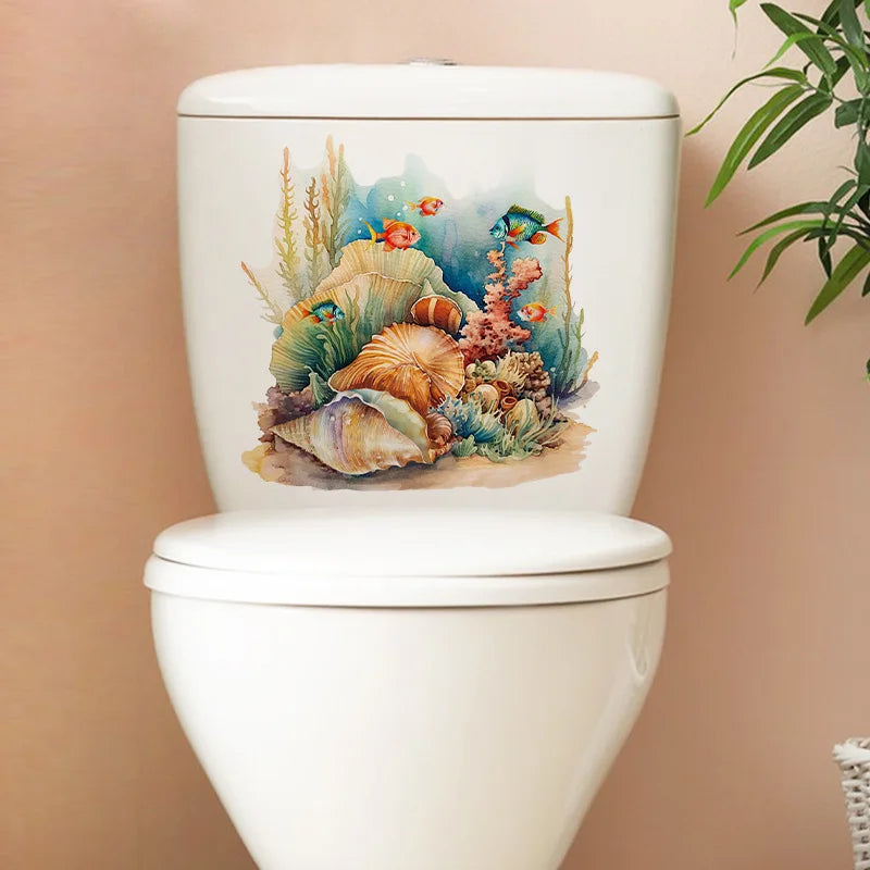 1pc Creative 3D Cracked Animal Dog Toilet Sticker