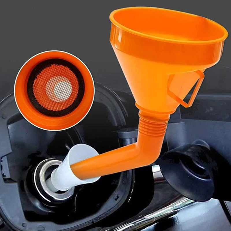 CowLost | 130mm-refueling-funnel-with-filter-motorcycle-refuel-oil-water-engine-oil |9