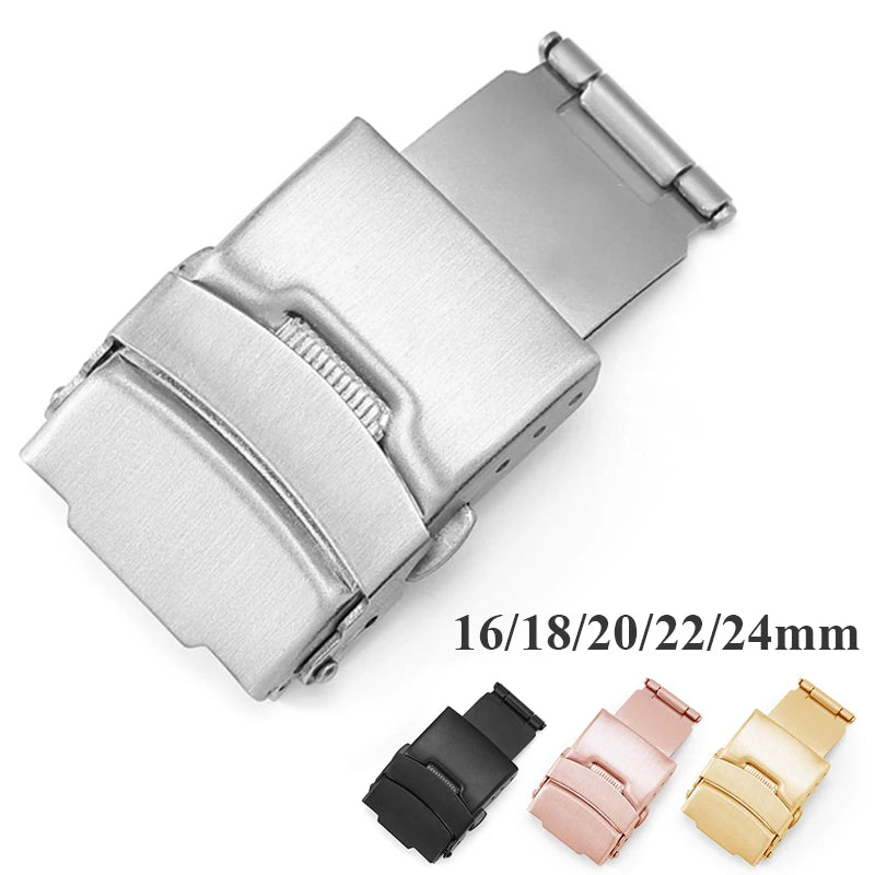 CowLost | product_id-stainless-steel-folding-watch-clasp-buckle-double-press-14-24mm-silver-black-gold |1