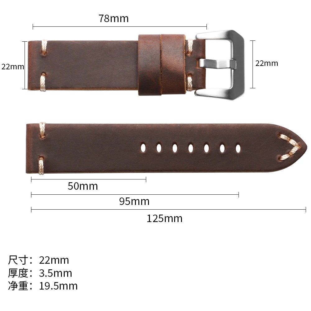 CowLost | product_id-handmade-vintage-brown-cowhide-leather-watchband-18-26mm-for-panerai-pam111-441-men |7