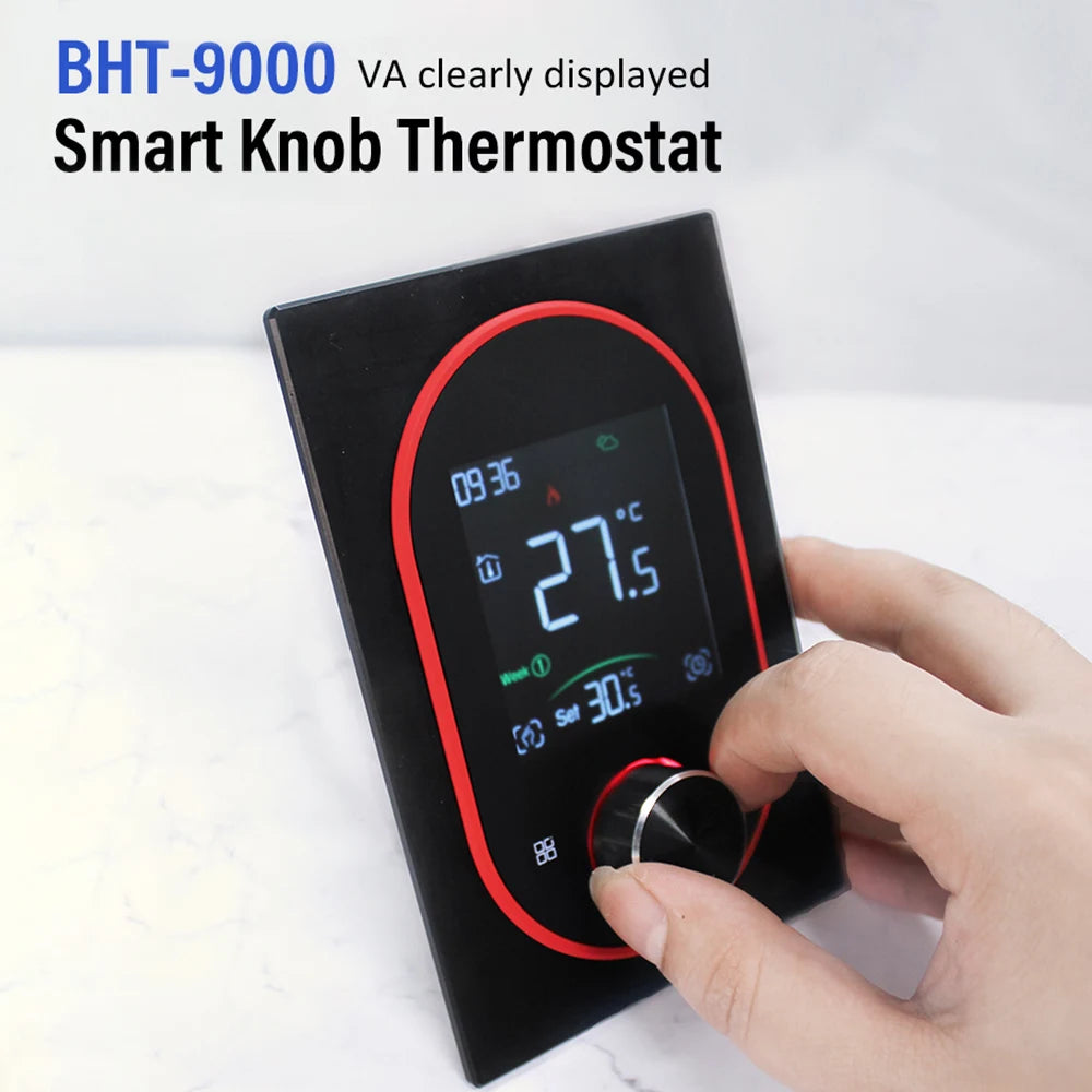 Smart WiFi Programmable Knob Thermostat for Electric Floor Heating & Gas Boiler