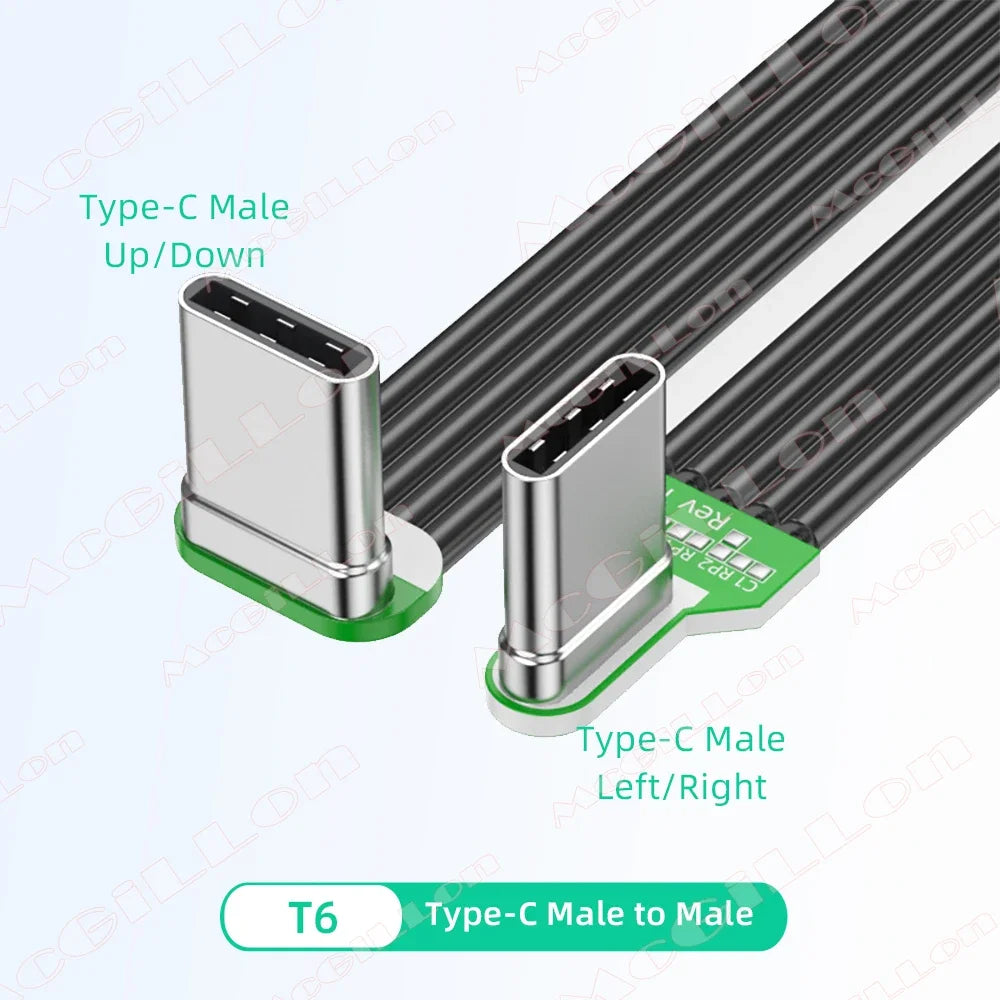 CowLost | product_id-60w-type-c-to-usb-c-flat-silicone-charging-cable-with-angled-connectors-fast-sync |12