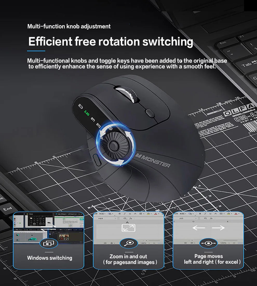 CowLost | product_id-jomaa-wireless-rechargeable-vertical-optical-mouse-with-dpi-adjustment-and-function-knob |9