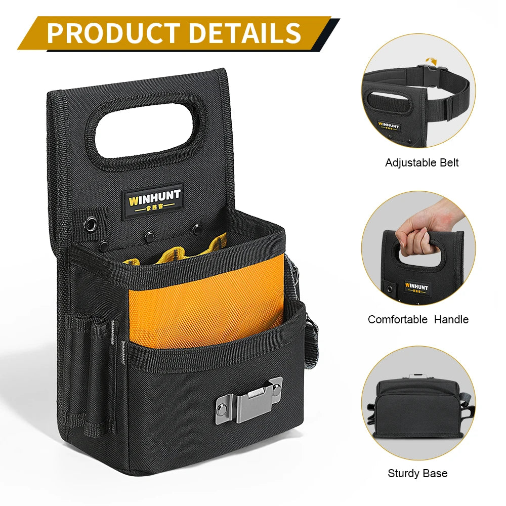 CowLost | product_id-multi-pocket-tool-belt-pouch-with-adjustable-strap-durable-electrician-drill-holster-portable-carpenter-organizer |6