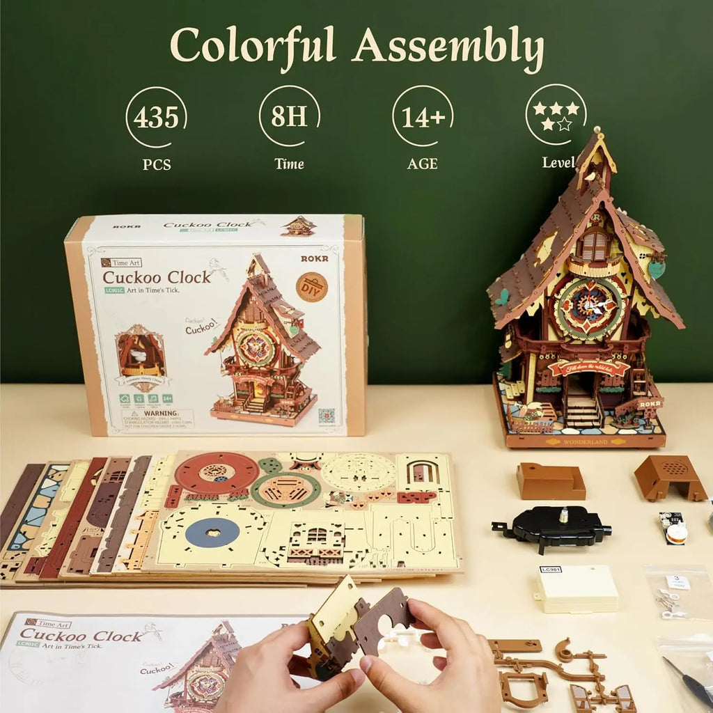 CowLost | fencing-barriers-robotime-rokr-mechanical-3d-wooden-cuckoo-clock-puzzle |3