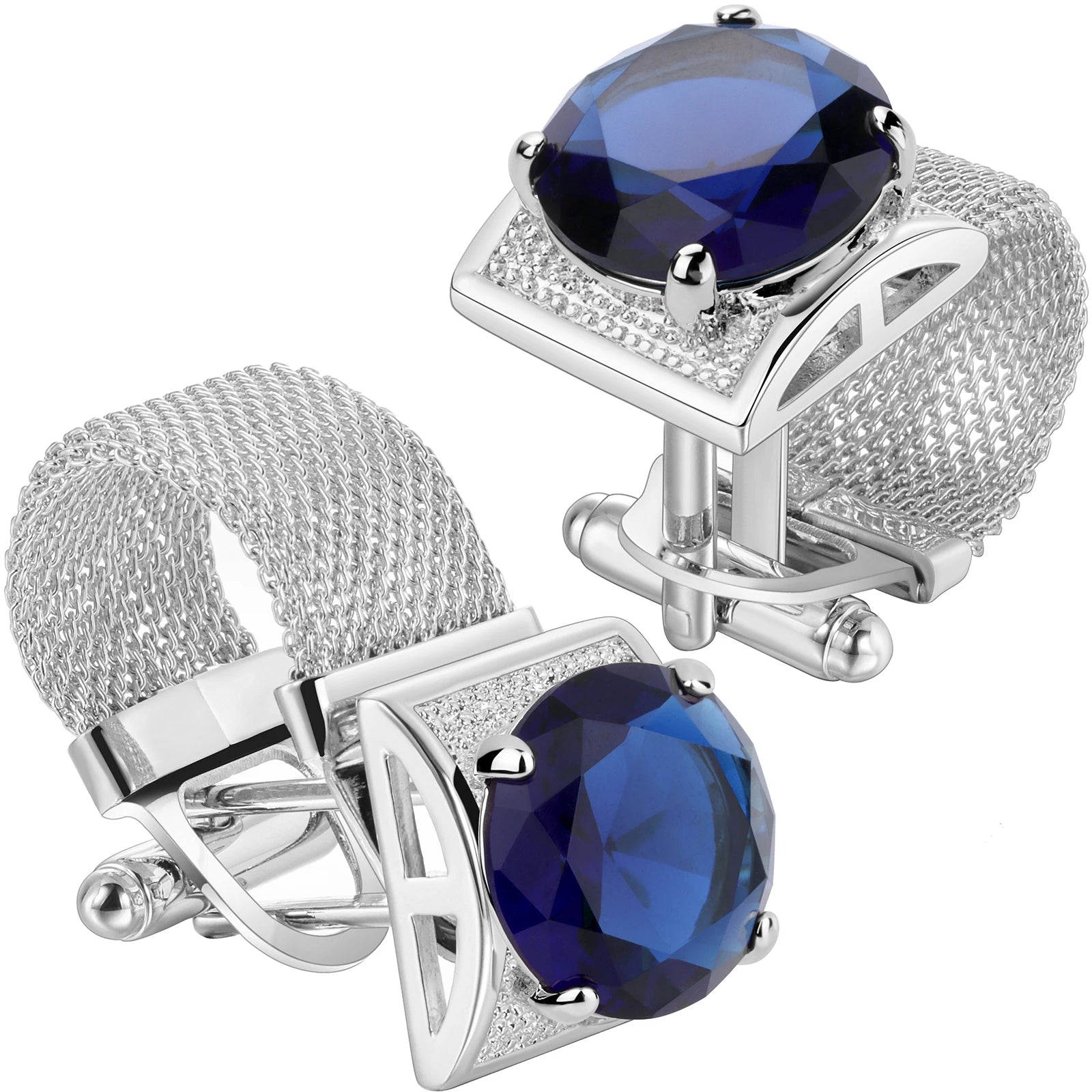 CowLost | clothing-accessories-hawson-mens-silver-birthstone-crystal-cufflinks-luxury |49
