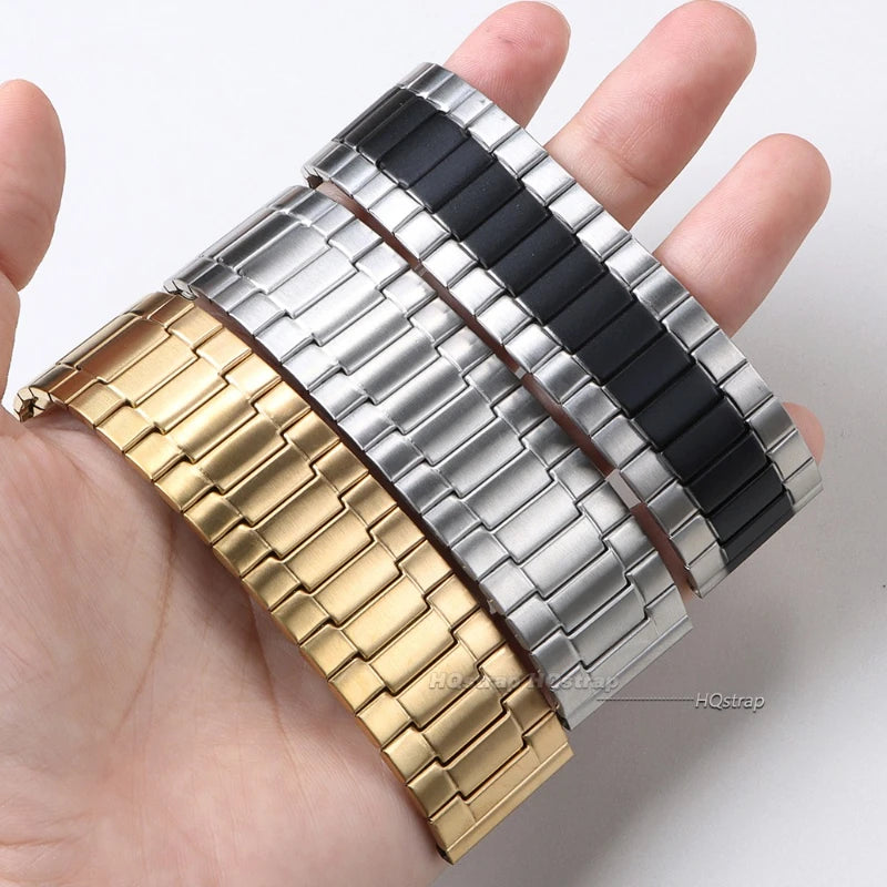 CowLost | product_id-3-bead-stainless-steel-22mm-elastic-watchband-universal-strap-for-rolex-seiko-huawei |3