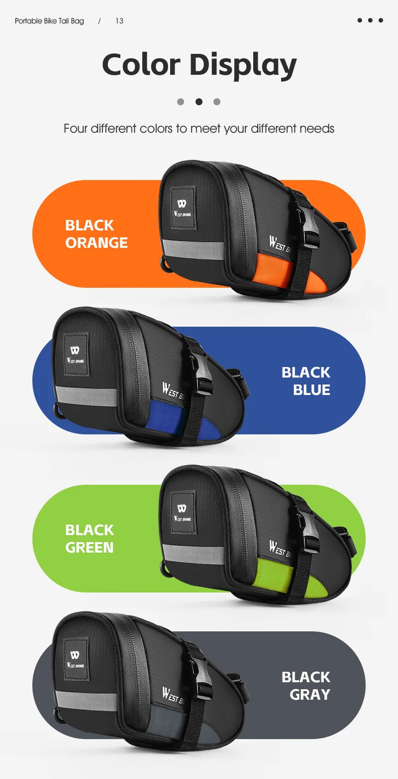 CowLost | west-biking-portable-bike-tail-bag-1-2l-reflective-cycling-bag-ultralight-waterproof |19