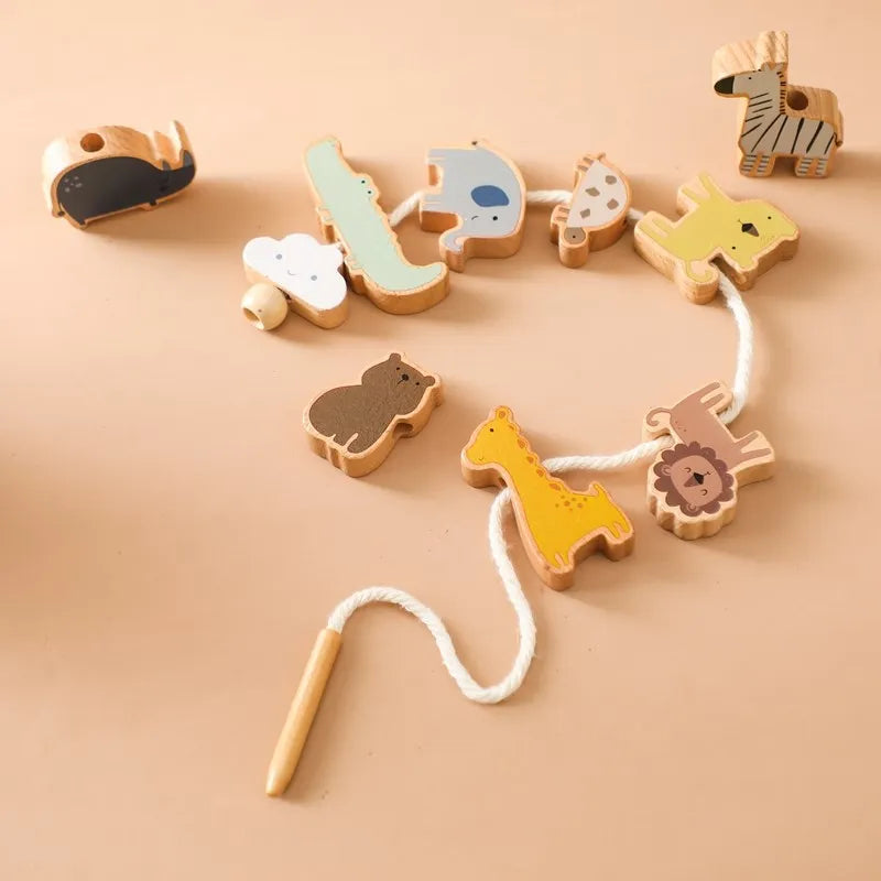 CowLost | baby-transport-accessories-baby-animal-montessori-threading-wooden-educational-toys-blocks |12